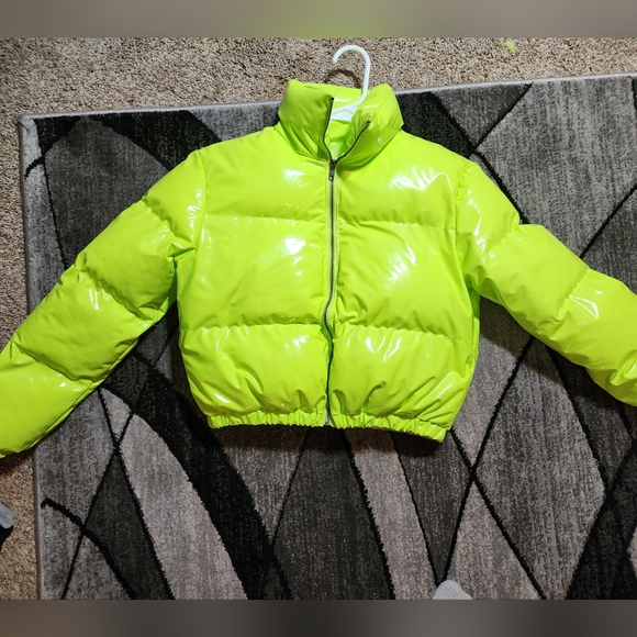 Lime Green Mid Bubble Jacket - Picture 1 of 1